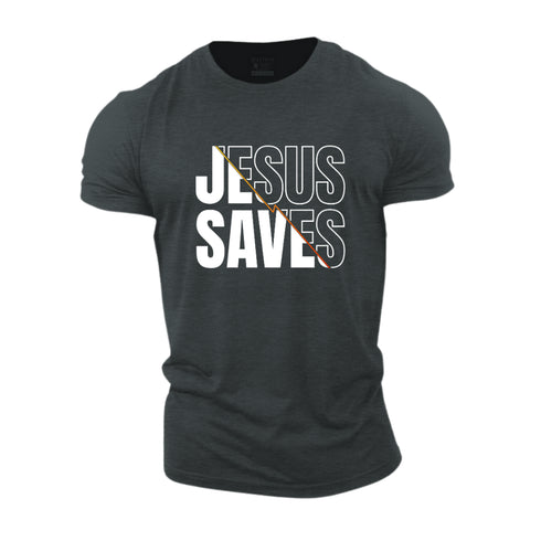 Men's Jesus Saves Cotton T-Shirt