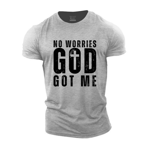 Men's No Worries God Got Me Cotton T-Shirt