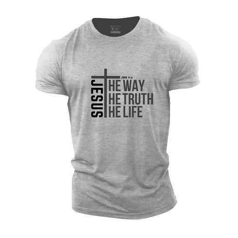 Men's Jesus The Way The Truth The Life Cotton T-Shirt