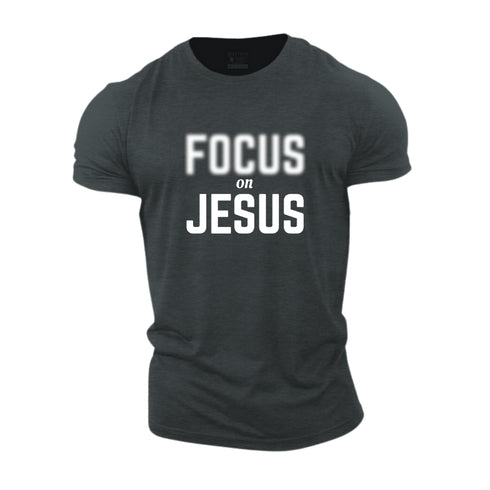 Men's Focus On Jesus Cotton T-Shirt
