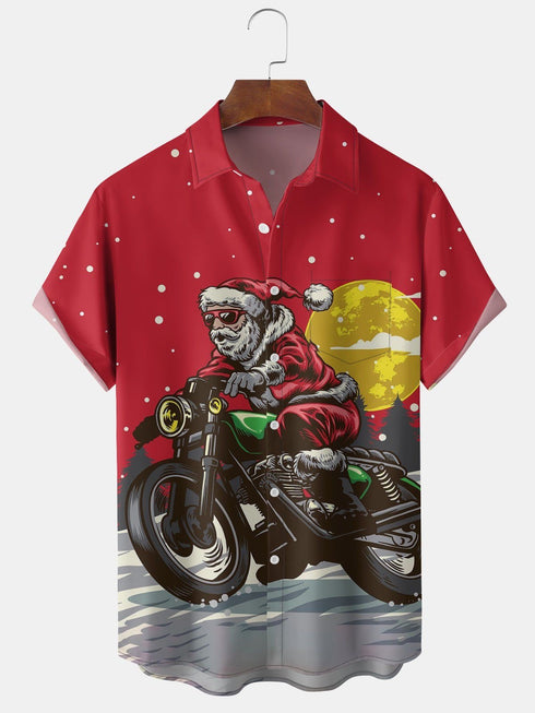 Men's Christmas Funny Graphic Short Sleeve Hawaiian Shirt