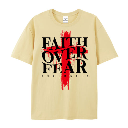 Unisex Faith Over Fear Cotton T-Shirt