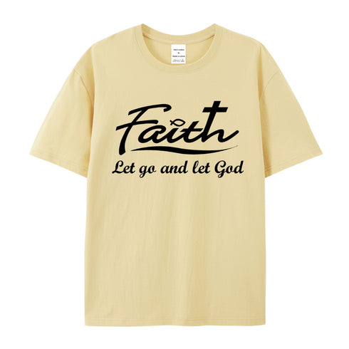 Men's Let Go And Let God Cotton T-Shirt