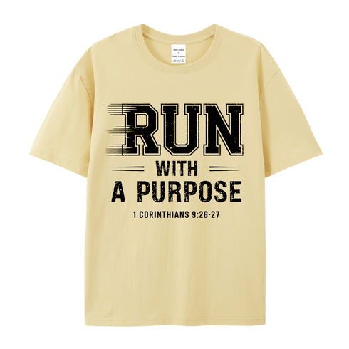 Unisex Run With A Purpose Cotton T-Shirt