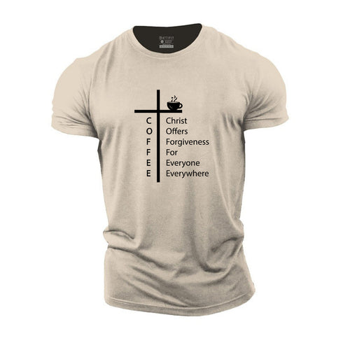 Men's Coffee Faith Cotton T-Shirt