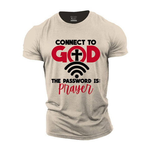 Unisex Connect to God Wifi Cotton T-Shirt