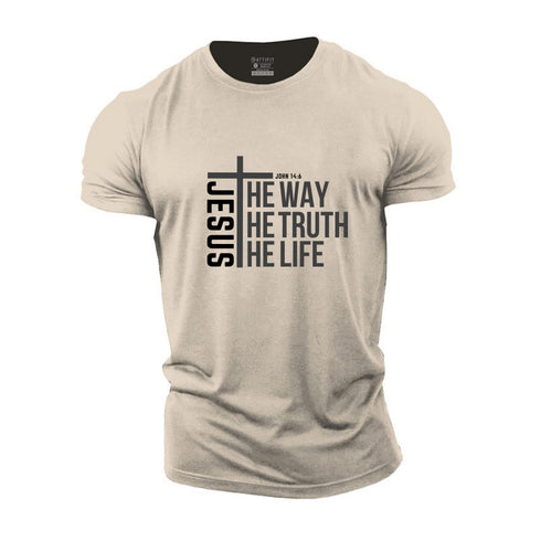 Men's Jesus The Way The Truth The Life Cotton T-Shirt