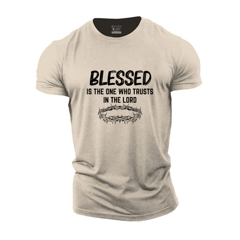 Men's Blessed Is The One Who Trusts In The Lord Cotton T-Shirt