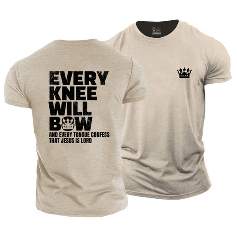 Men's Every Knee Will Bow Cotton T-Shirt