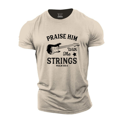 Men's Praise Him With The String Cotton T-Shirt