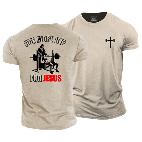 Men's One More Rep For Jesus Cotton T-Shirt