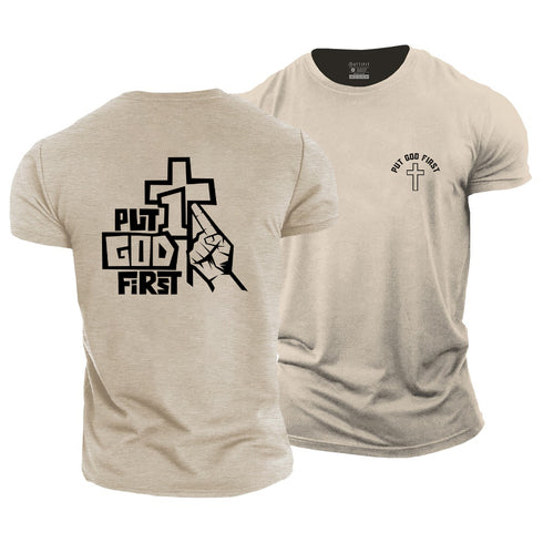 Men's Put God First Cotton T-Shirt
