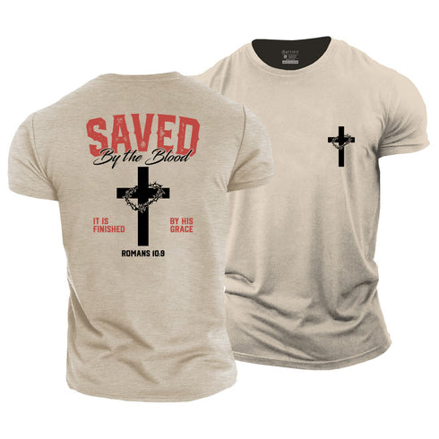 Men's Saved By The Blood Cotton T-Shirt