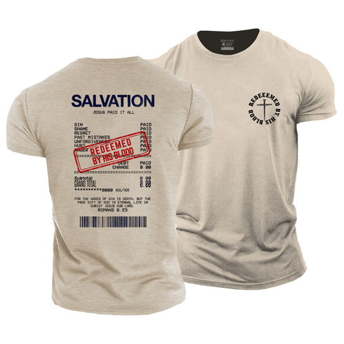 Men's Redeemed By His Blood Cotton T-Shirt