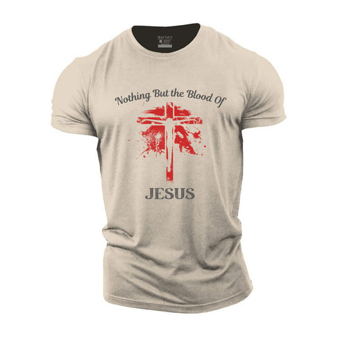 Men's Nothing But the Blood Of Jesus Cotton T-Shirt