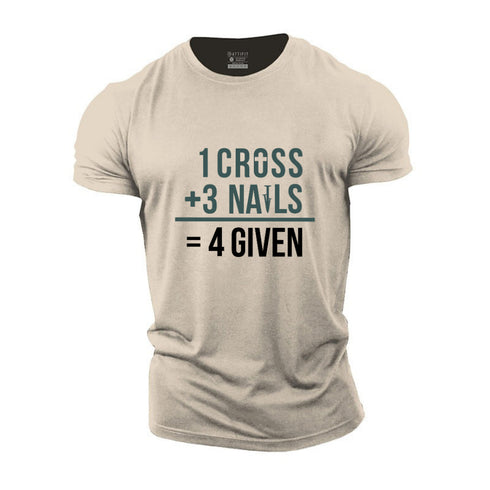 Men's Cross Nail Forgiven Cotton T-Shirt