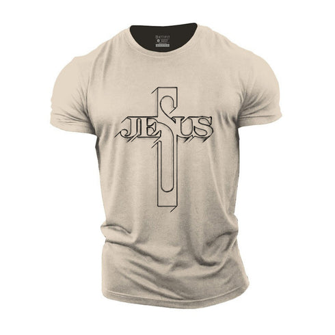 Men's Jesus Cross Cotton T-Shirt