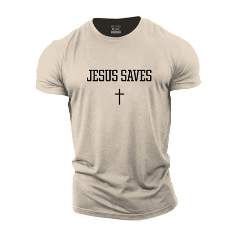 Men's Jesus Saves Cotton T-Shirt