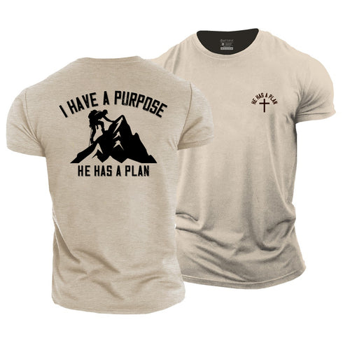 Men's I Have A Purpose He Has A Plan Cotton T-Shirt