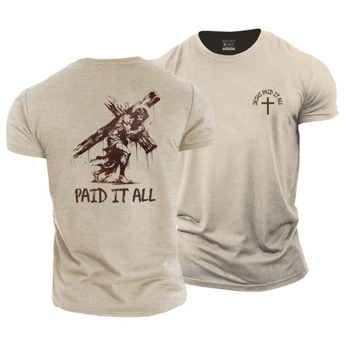 Men's Jesus Paid It All Cotton T-Shirt