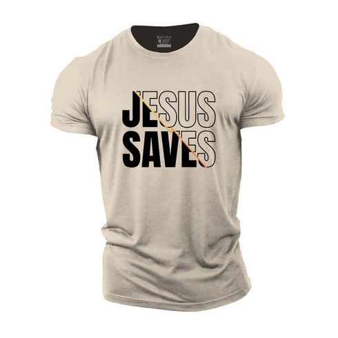 Men's Jesus Saves Cotton T-Shirt