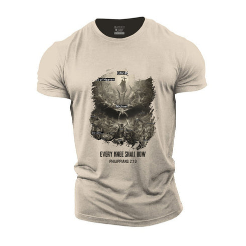 Men's Every knee shall bow Cotton T-Shirt