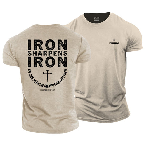Men's Proverbs 27:17 Cotton T-Shirt
