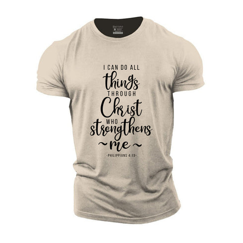 Men's I Can Do All Things Through Christ Cotton T-Shirt