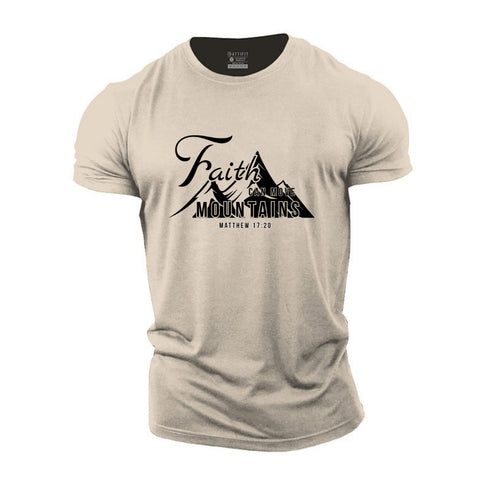 Men's Faith Can Move Mountains Cotton T-Shirt