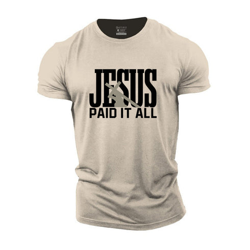Men's Jesus Paid It All Cotton T-Shirt