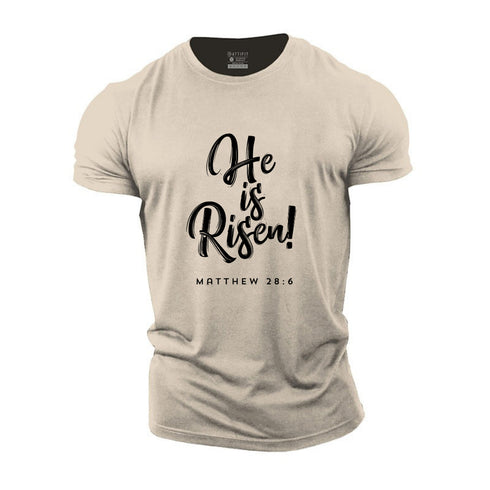 Men's He Is Risen Cotton T-Shirt
