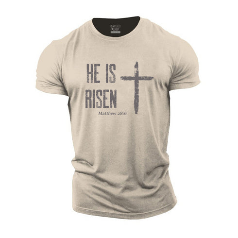 Men's He Is Risen Cotton T-Shirt