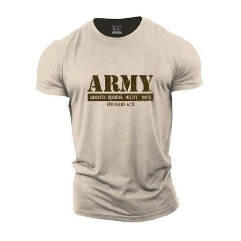 Men's Army Cotton T-Shirt