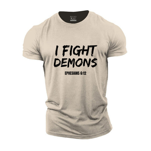 Men's I Fight Demons Cotton T-Shirt