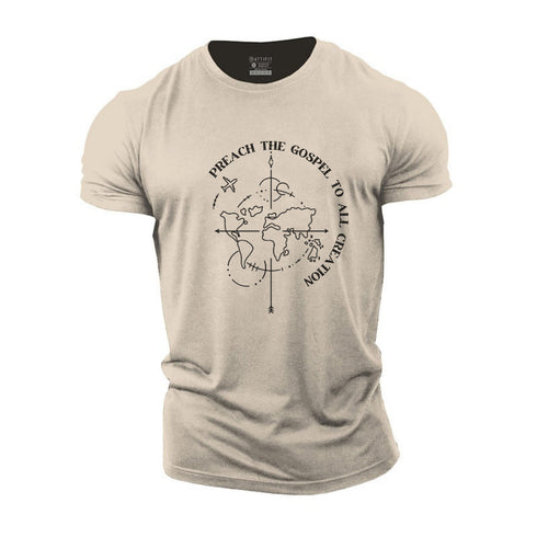 Men's Preach The Gospel To All Creation Cotton T-Shirt