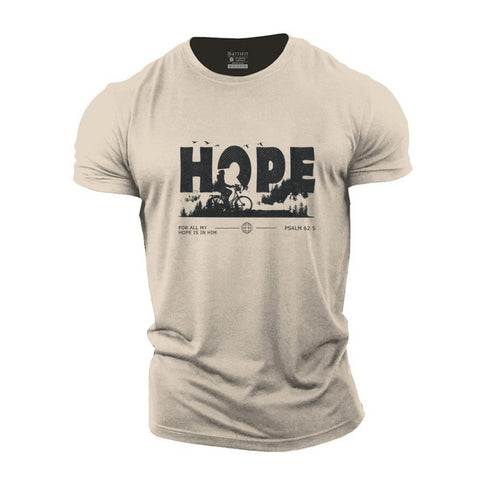 Men's FOR ALL MY HOPE IS IN HIM Cotton T-Shirt