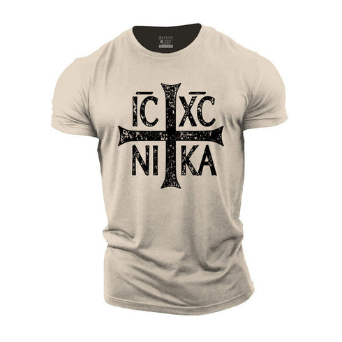 Men's Jesus Christ Conquers Cotton T-Shirt