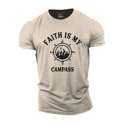 Men's Faith Is My Campass Cotton T-Shirt