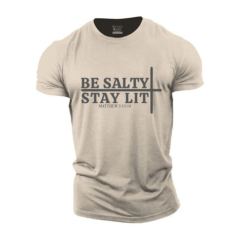 Unisex Be Salty Stay Lit Cotton T-Shirt