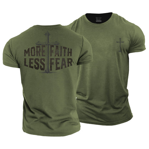 Men's More Faith Less Fear Cotton T-Shirt
