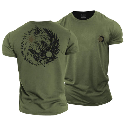 Men's Hati & Sköll Wolves Cotton T-Shirt