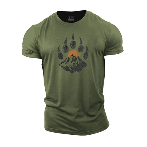 Men's Mountain Bear Paw Cotton T-Shirt