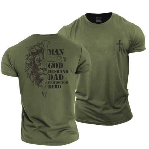 Men's God's Alpha Man Cotton T-Shirt