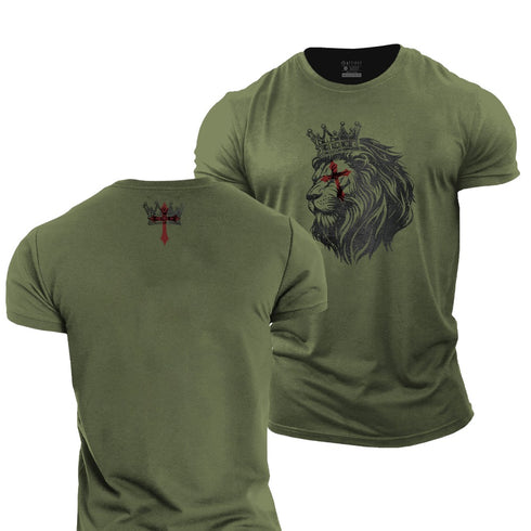 Men's Lion Cross Cotton T-Shirt