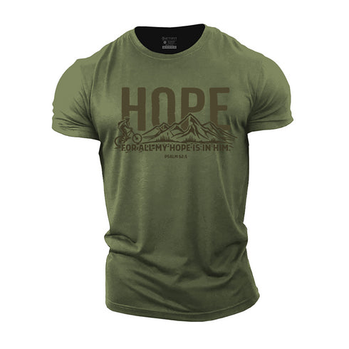 Men's For All My Hope Is in Him Cotton T-Shirt