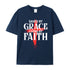 Unisex Saved By Grace Living By Faith Cotton T-Shirt