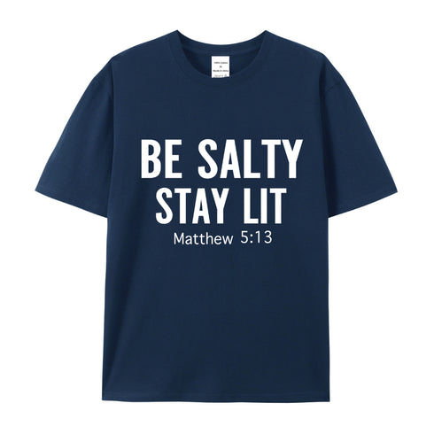 Men's Be Salty Stay Lit Cotton T-Shirt