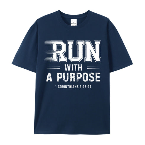 Unisex Run With A Purpose Cotton T-Shirt