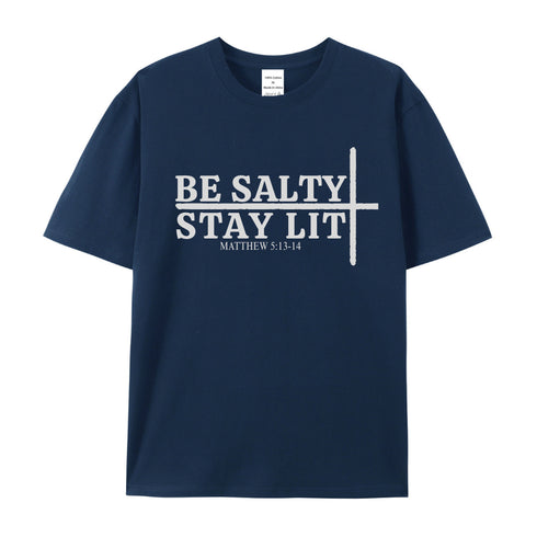 Unisex Be Salty Stay Lit Cotton T-Shirt
