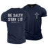 Men's Be Salty Stay Lit Cotton T-Shirt